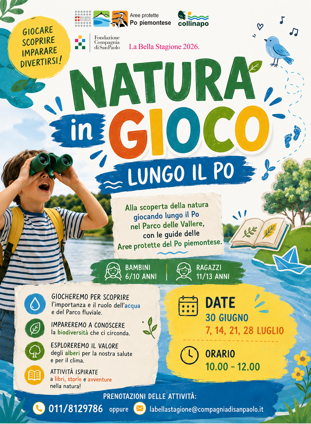 Natura in gioco lungo il Po